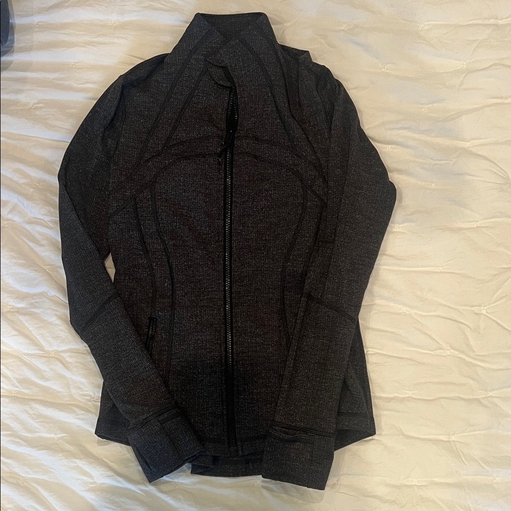 Lulu lemon Heathered Charcoal Zip-Up Athletic Jacket